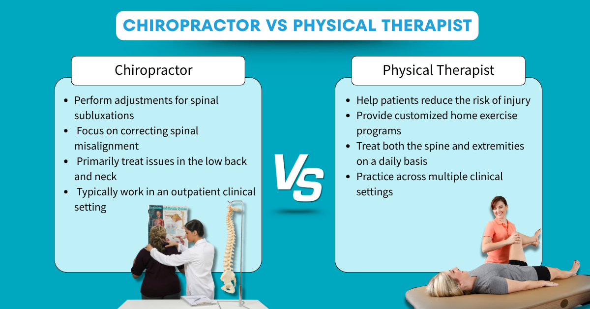 Chiropractor vs Physical Therapist