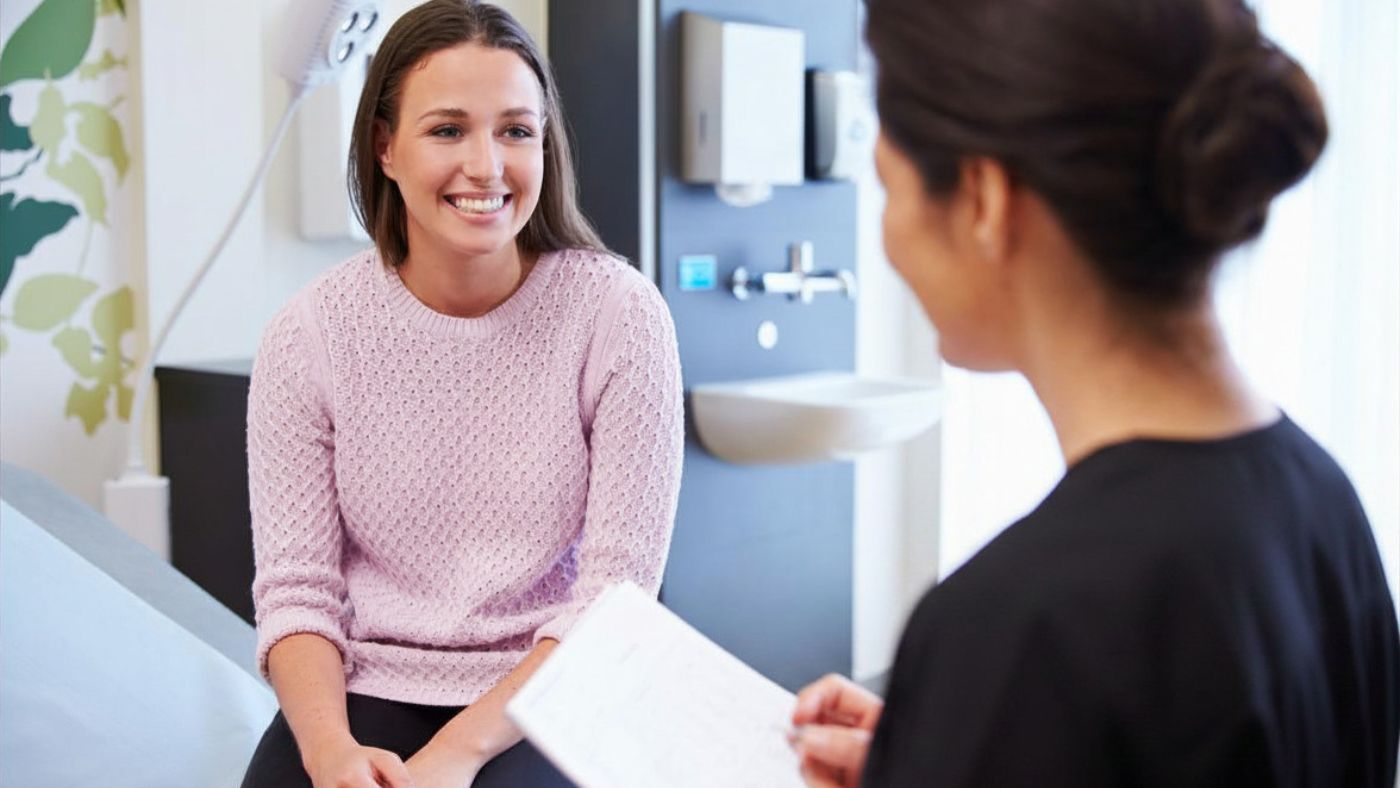 Patient reviewing MedPay and PI lien billing options during a consultation in Orange County.